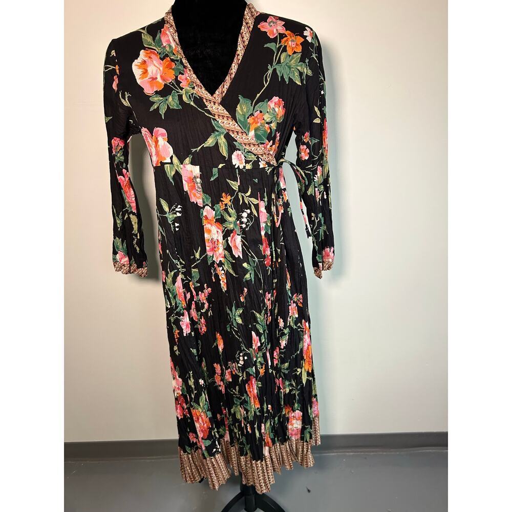 Sensitive et Fils Wrap Around Dress Asian Style French Made Size M